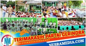 Kepedulian Nyata Berbagi Kebahagiaan, Gerindra KLU Sasar Sekolah Bagikan MSBG dan Gelar SSB