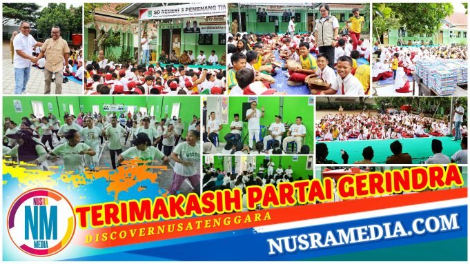 Kepedulian Nyata Berbagi Kebahagiaan, Gerindra KLU Sasar Sekolah Bagikan MSBG dan Gelar SSB