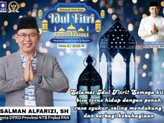 ANGGOTA DPRD NTB-H SALMAN ALFARIZI : SELAMAT HARI RAYA IDUL FITRI 1446 H
