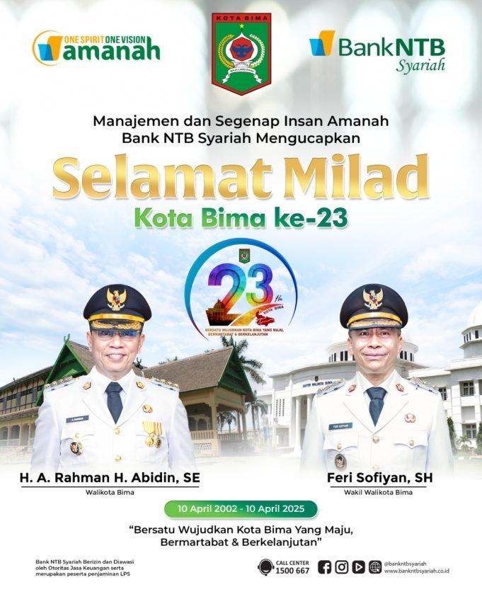 Bank NTB Syariah : Selamat Milad Kota Bima ke-23