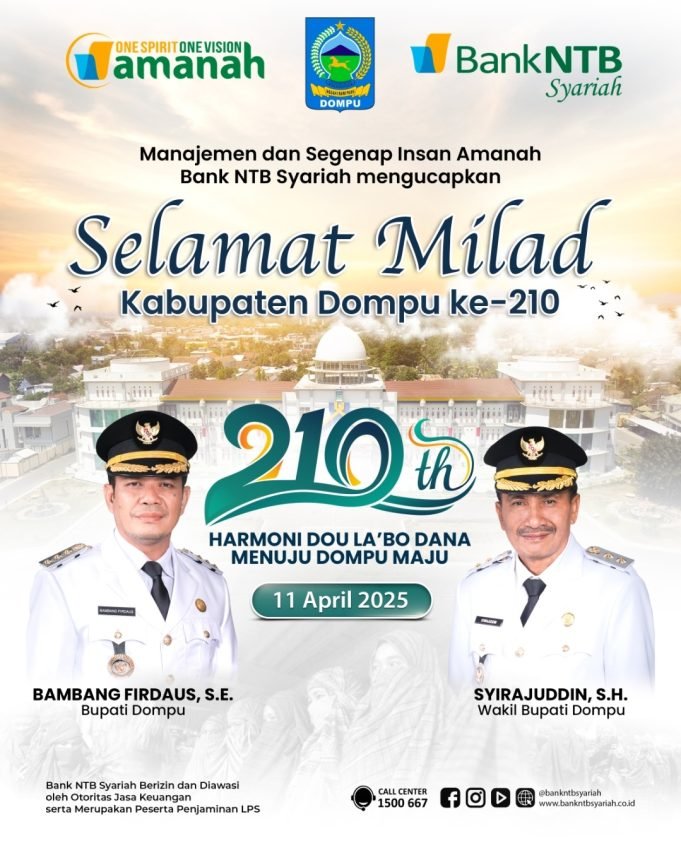 Bank NTB Syariah : Selamat Milad Kabupaten Dompu ke-210