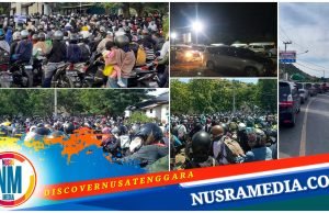 Arus Balik H÷6 Lebaran, Antrean di Pelabuhan Poto Tano “Mengular”
