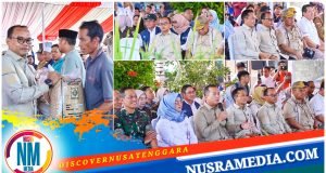 Hadiri Panen Raya Serentak, Lalu Wirajaya Serahkan Bantuan Bibit Padi Untuk Petani di Lombok Tengah