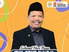 Anggota DPR RI Johan Rosihan : Selamat Hari Raya Idul Adha 1446 H