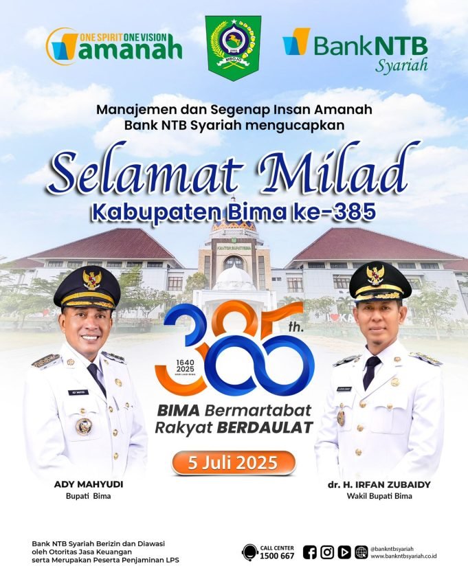 Bank NTB Syariah : Selamat Milad Kabupaten Bima ke-385
