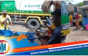 Wujud Kepedulian Nyata, Bank NTB Syariah Distribusikan Ribuan Liter Air Bersih ke Sekaroh