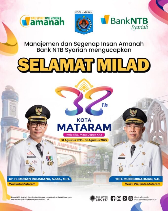 Bank NTB Syariah : Selamat Milad ke-32 Kota Mataram