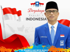 Ketua Fraksi ABNR (PAN)-Sekretaris Komisi IV DPRD NTB, Hasbullah Muis Konco : Dirgahayu RI ke-80