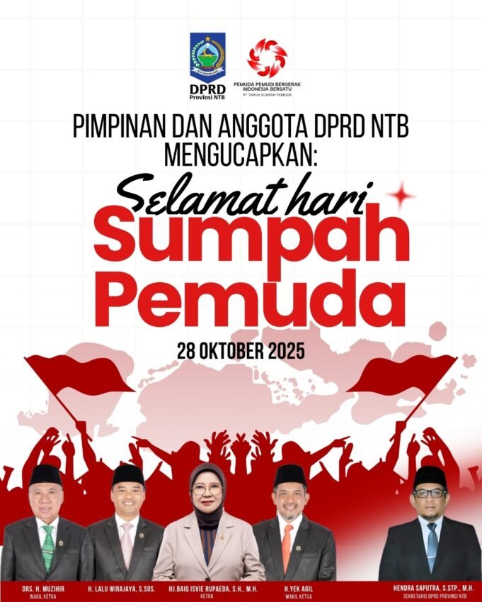 KELUARGA BESAR DPRD NTB : SELAMAT HARI SUMPAH PEMUDA 2025