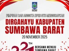 Keluarga Besar DPRD NTB : Dirgahayu Kabupaten Sumbawa Barat ke-22