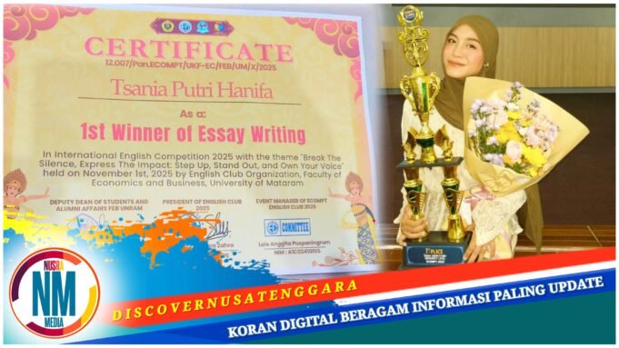 Tsania Putri Hanifa Alumni SDIT Samawa Cendekia Raih Juara I Ecompt International English Competition 2025