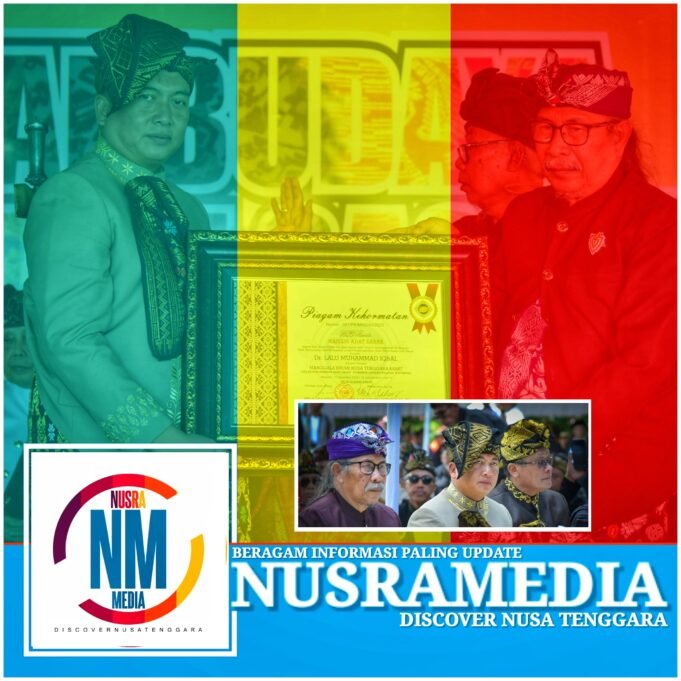 Gubernu Iqbal Terima Gelar Manggala Bhumi NTB, Tekankan Perangi Kemiskinan dan Jaga Rinjani