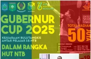 Kadispora NTB Optimistis Turnamen Bulu Tangkis Piala Gubernur Antar Pelajar Berjalan Sukses