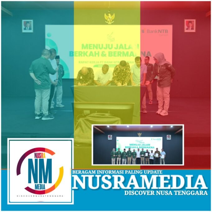 Bank NTB Syariah Akselerasi Inklusi Keuangan Syariah, Empat Akad Murabahah Pembiayaan Koperasi Merah Putih Ditandatangani dalam Pembukaan Raker