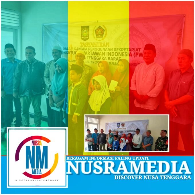 PWI NTB Resmi Tempati Sekretariat Baru, Jadi Rumah Besar Wartawan : Gelar Do’a Bersama dan Santuni Anak Yatim