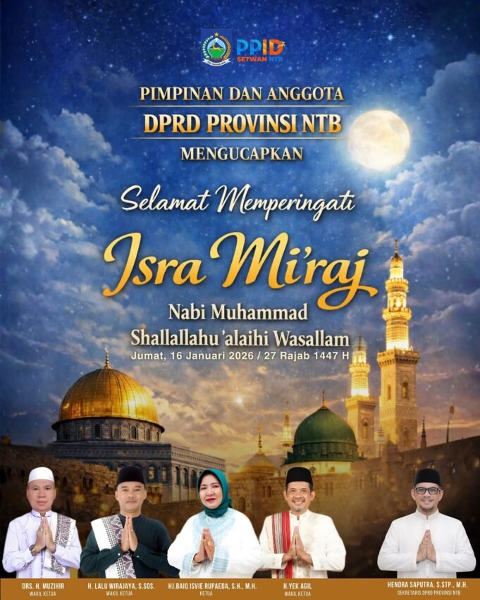 DPRD PROVINSI NTB : SELAMAT MEMPERINGATI ISRA MI’RAJ 2026