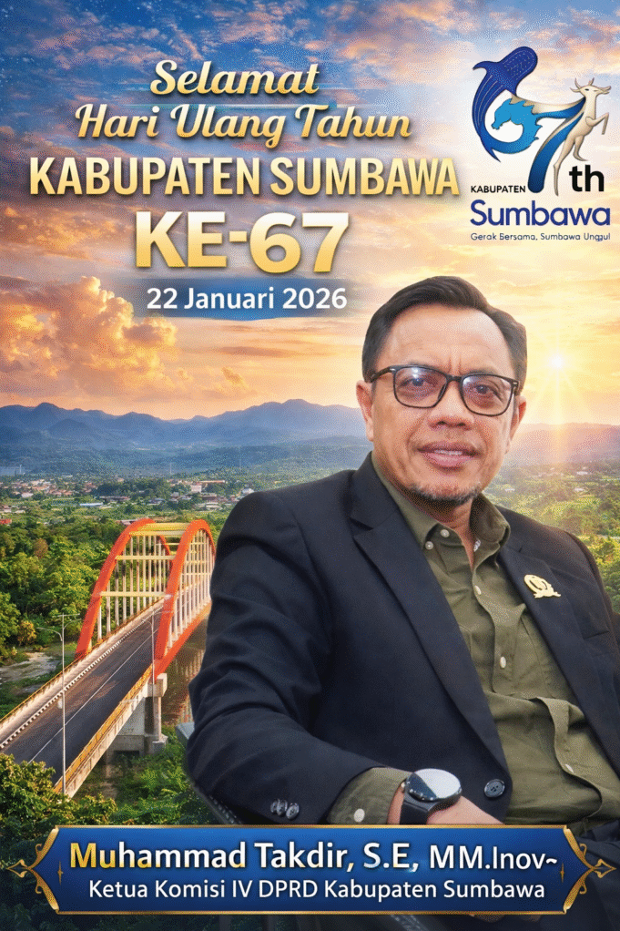 KETUA KOMISI IV DPRD SUMBAWA : SELAMAT HUT SUMBAWA KE-67