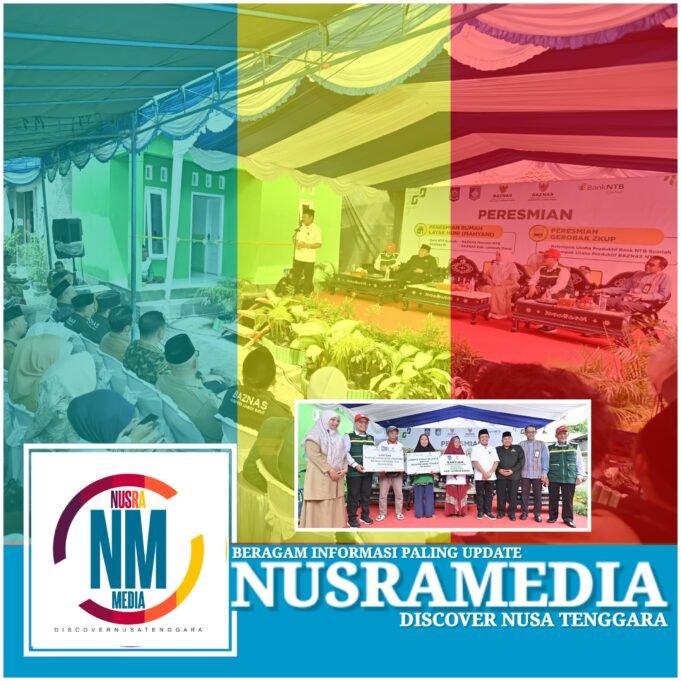 Sinergi Bank NTB Syariah-BAZNAS Lobar, Resmikan 10 Rumah Layak Huni dan 9 Gerobak Produktif