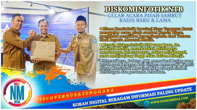 Hujan Sambut Kepemimpinan Baru Diskominfotik NTB, Doktor AKA Ajak Perkuat Kebersamaan