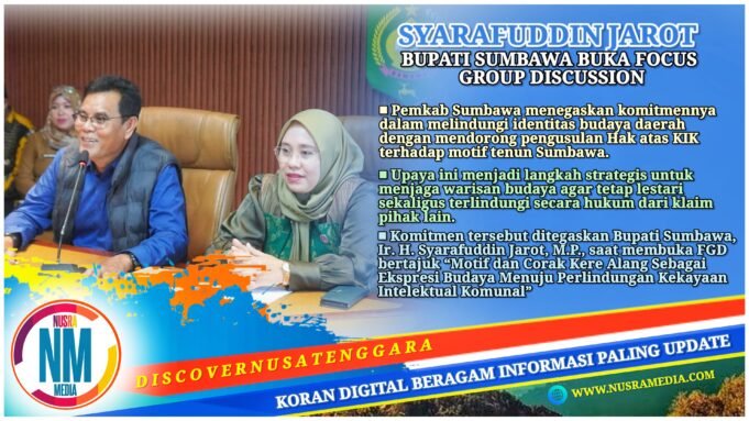 Jaga Warisan Wastra Sumbawa, Pemkab Dorong Perlindungan Hukum Motif Tenun Lewat KIK