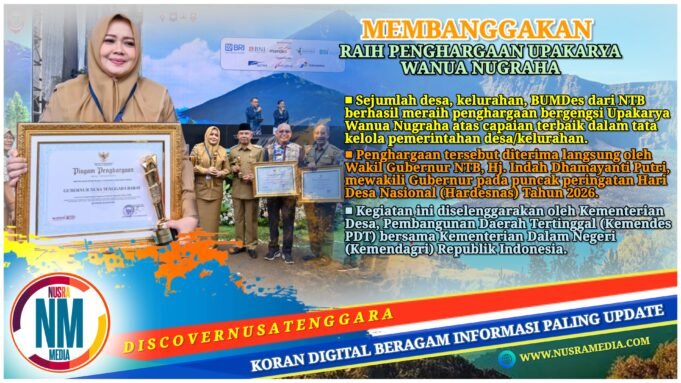 Inilah Desa/Kelurahan di NTB yang Berhasil Ukir Prestasi Nasional