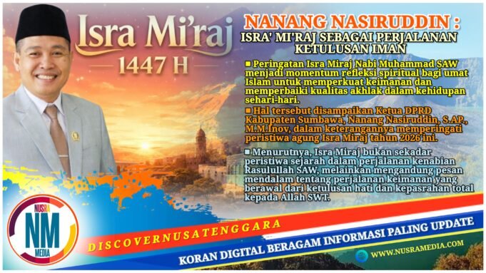 Ketua DPRD Sumbawa Ajak Masyarakat Perkuat Akhlak dan Keimanan