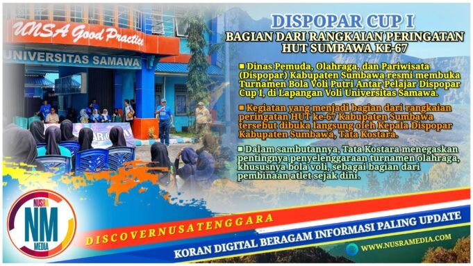 Diikuti 15 Sekolah, Turnamen Voli Pelajar Putri Resmi Dibuka