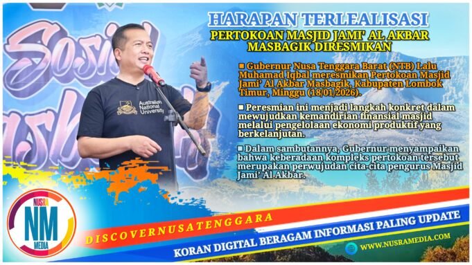 Gubernur NTB Dorong Kemandirian Ekonomi Masjid