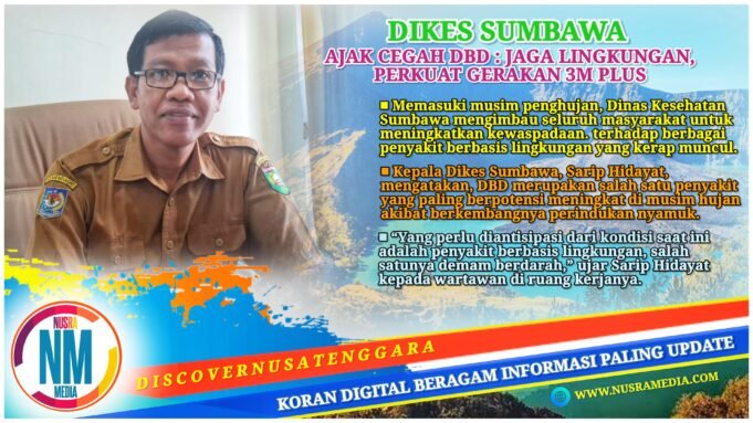 Musim Hujan Tiba, Warga Sumbawa Diminta Tingkatkan Kewaspadaan terhadap DBD
