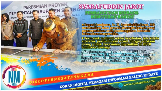 Bupati Sumbawa Resmikan Lima Proyek Strategis