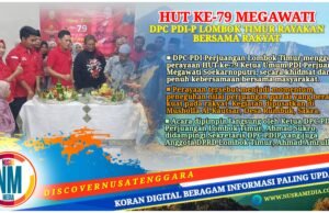 Rayakan Ultah Ketum, DPC PDI Perjuangan Lombok Timur Potong Tumpeng dan Resmikan Musholla