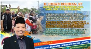 Sumbawa Dilanda Banjir, Johan Rosihan Tanggap Salurkan Bantuan untuk Warga Desa Labuhan Bontong