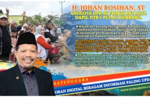 Sumbawa Dilanda Banjir, Johan Rosihan Tanggap Salurkan Bantuan untuk Warga Desa Labuhan Bontong