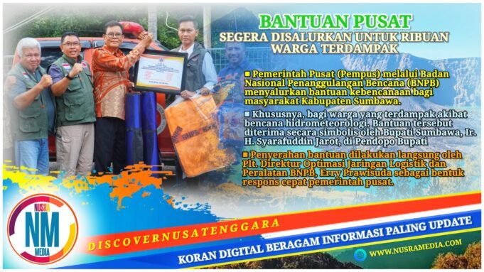 Sumbawa Terima Bantuan Kebencanaan dari BNPB