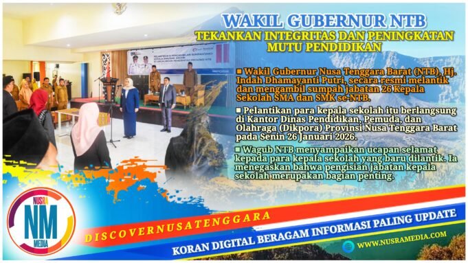 26 Kepala SMA/SMK se-NTB Dilantik