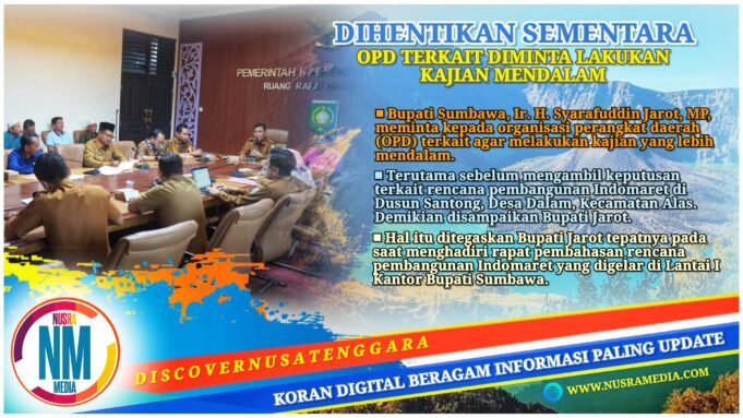 Soal Rencana Pembangunan Indomaret di Alas, Bupati Sumbawa : Keputusan Harus Hati-hati