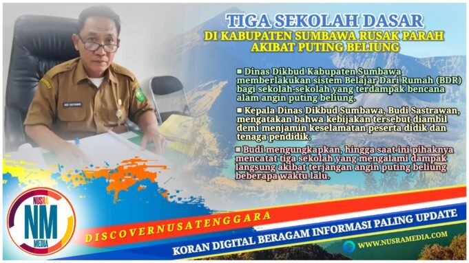 Dikbud Sumbawa Terapkan BDR dan Shift di Sekolah Terdampak Bencana