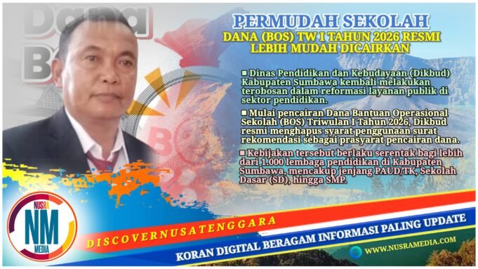 Era Jarot–Ansori, Birokrasi Dipangkas, Dikbud Sumbawa : Dana BOS Lebih Cepat Cair