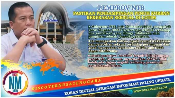 Gubernur NTB Kutuk Keras Kekerasan Seksual di Lombok Timur