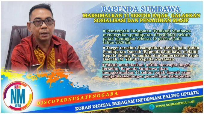 Pendapatan Pajak Daerah Sumbawa Ditargetkan Naik 10 Persen Tahun Ini