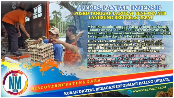 BPBD NTB Kirim Bantuan ke Sumbawa