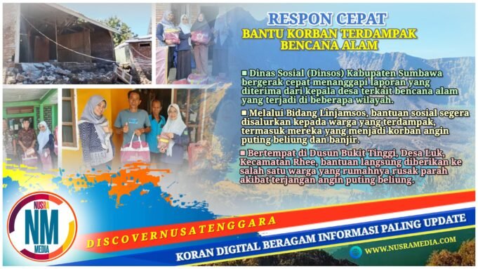 Dinsos Sumbawa Salurkan Bantuan di Sejumlah Kecamatan