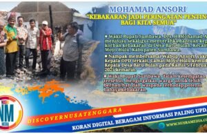 Wakil Bupati Sumbawa Serahkan Bantuan untuk Korban Kebakaran di Desa Batu Bulan