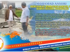 Jembatan Samota Tiga Amblas, Wabup Sumbawa Tinjau Langsung dan Surati Pemerintah Pusat