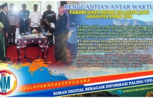 Isi Kekosongan Kursi Komisi IV, Fakhruddin Resmi Jadi Anggota DPRD NTB