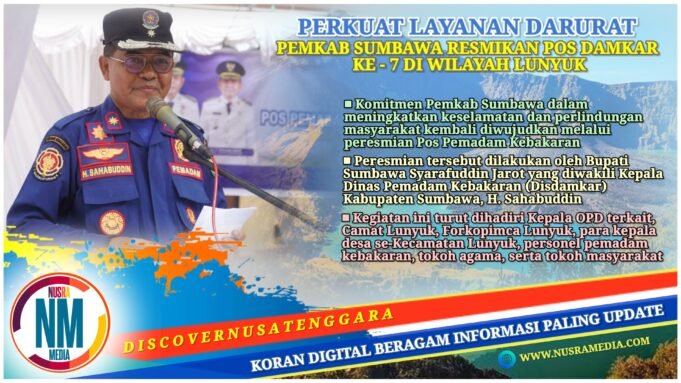 Keselamatan Masyarakat Jadi Prioritas, Pos Damkar Lunyuk Resmi Beroperasi