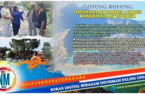 Wabup Sumbawa Tinjau Gotong Royong Jalur Samota, Tegaskan Konsistensi Kebersihan
