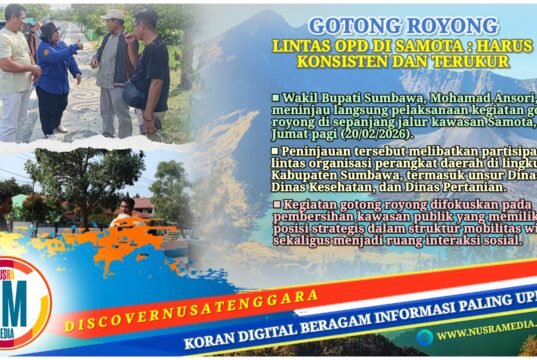 Wabup Sumbawa Tinjau Gotong Royong Jalur Samota, Tegaskan Konsistensi Kebersihan