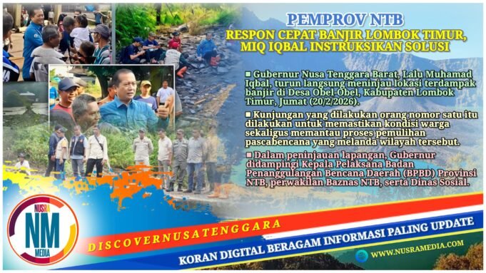 Gubernur NTB Tinjau Lokasi Banjir Obel-Obel, Salurkan Bantuan dan Perintahkan Mitigasi Menyeluruh