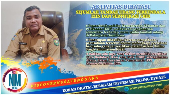 Enam Tambak Udang PMA di Sumbawa Ditutup Sementara